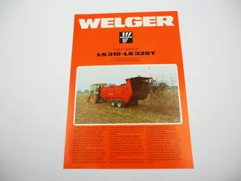 Original Prospekt Welger LS 310 320T Stalldungstreuer 1983/84 mit techn. Daten