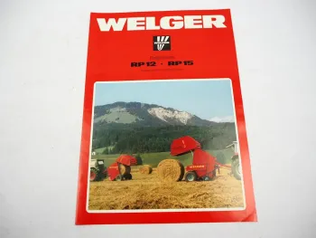 Original Prospekt Welger RP 12 15 Rollpresse mit technischen Daten 1984