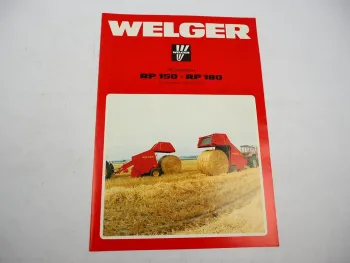 Original Prospekt Welger RP 150 180 Rollpresse 1984 mit technischen Daten