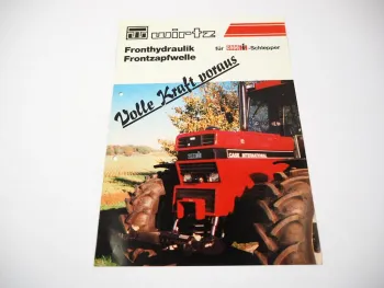 Original Prospekt Wirtz Fronthydraulik Frontzapfwelle für Case IHC Schlepper