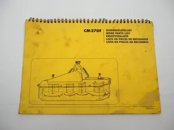 Original PZ Greenland CM270F Rotormäher Ersatzteilliste Spare Parts List