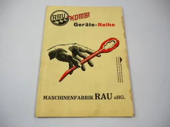 Original Rau Kombi System Geräte Reihe Betriebsanleitung Anbau Bedienung 1962