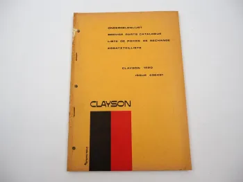 Original Sperry Clayson 1520 Mähdrescher Ersatzteilliste Parts List 01/1972