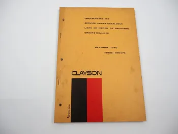 Original Sperry Clayson 1540 Mähdrescher Ersatzteilliste Parts List 01/1972
