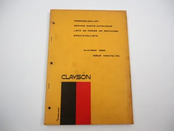 Original Sperry Clayson 1550 Mähdrescher Ersatzteilliste Parts List 06/1972