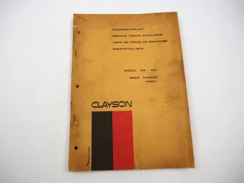 Original Sperry Clayson M 133 135 Mähdrescher Ersatzteilliste Parts List 1969