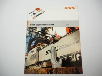 Original Stihl Sägeketten schärfen Ratgeber Handbuch 2012 Motorsäge