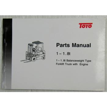 original Toyo 1 - 1.8 t Forklift Truck Spare Parts List Manual Ersatzteilliste