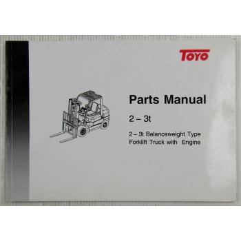 original Toyo 2 - 3 t Forklift Truck Spare Parts List Manual Ersatzteilliste