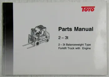original Toyo 2 - 3 t Forklift Truck Spare Parts List Manual Ersatzteilliste