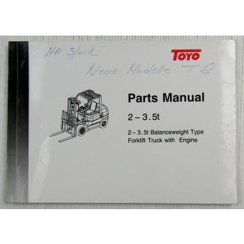 original Toyo 2 - 3.5 t Forklift Truck Spare Parts List Manual Ersatzteilliste