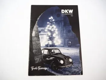 Original Zeitschrift DKW Nachrichten Nr. 21 1952 PKW Bus Motorrad