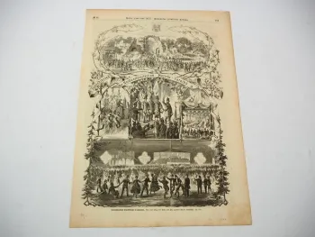 Original Zeitungsblatt Nordwestdeutsches Bezirkschiessen in Hannover ca. 1867