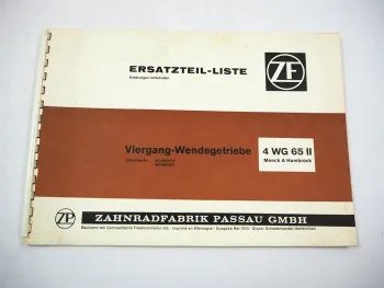 Original ZF 4WG65II Wendegetriebe Menck & Hambrock Bagger Ersatzteilliste 1972