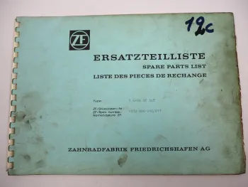 Original ZF 5 K-90 GP Allklauen Getriebe Ersatzteilliste DAF Parts List 04/1979