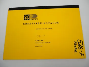 Original ZF 6 WG-310 Wendegetriebe Ersatzteilliste Moxy Technische Daten 06/2003