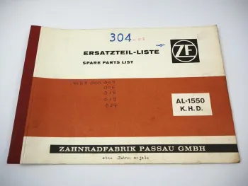 Original ZF AL-1550 Lenkachse Ersatzteilliste Deutz Schmierplan De- und Montage