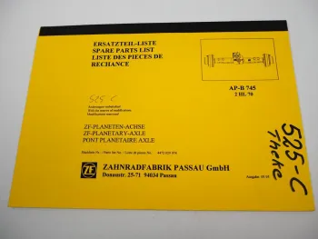 Original ZF AP-B 745 Planetenachse 2HL70 Getriebe Ersatzteilliste Fendt 09/95