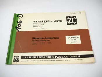 Original ZF APL-1251/A2K Planetenlenkachse Ersatzteilliste IHC Hürlimann 1975
