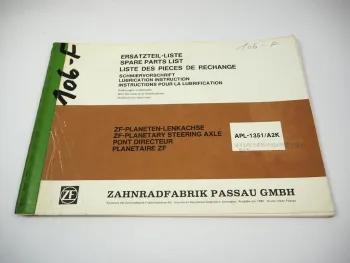 Original ZF APL-1351/A2K Planetenlenkachse Ersatzteilliste IHC IHF Parts List 80