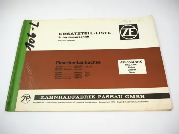 Original ZF APL-1551/A1K Planetenlenkachse Ersatzteilliste IHC IHF Eicher Steyr