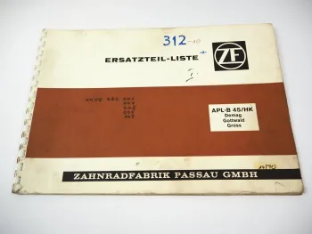 Original ZF APL-B 45/HK Planetenlenkachse Ersatzteilliste Demag Gottwald Gross
