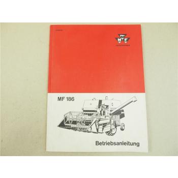 originale Massey Ferguson MF 186 Mähdrescher Betriebsanleitung 1968 Wartung