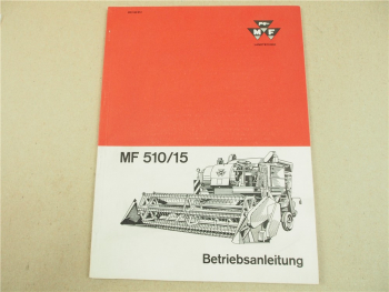 originale Massey Ferguson MF 510 515 Mähdrescher Betriebsanleitung Wartung