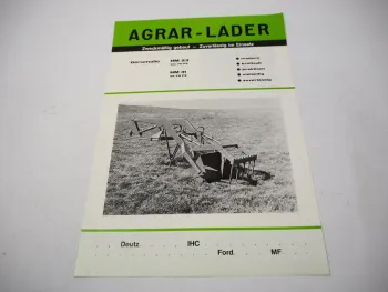 Originaler Prospekt Agrarlader Geramatic HM 23 31 an Deutz IHC Ford MF Schleppern