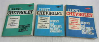 Overhaul Manual Chevrolet Monte Carlo Corvette Camaro Nova Trucks 1974-1976