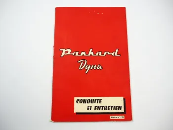 Panhard Dyna Conduite et entretien Betriebsanleitung 1958 in französisch