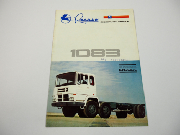 Pegaso 1083 LKW Truck Prospekt Brochure Spanien 1975 in englisch