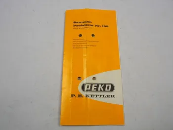 Peko Fahrerhaus Kabine für Eicher Fendt IHC Deere Deutz Traktor Preisliste 1974