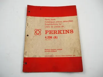 Perkins 4.236 A Motor Ersatzteilliste für Claas Mähdrescher Parts Book 1969