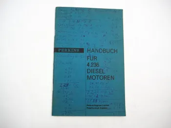 Perkins 4.236 Dieselmotor Betriebsanleitung Bedienungsanleitung 1966 Original