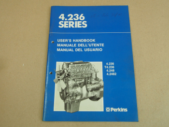 Perkins 4.236 Series 4-Zylinder T 4.236 4.248 4.2482 Users Handbook Manuel del U
