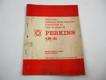 Perkins 4.99 A Motor Ersatzteilliste für Claas Landmaschinen Parts Book 1969