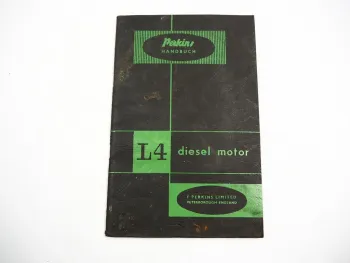Perkins L4 Baureihe Dieselmotor Betriebsanleitung Wartung 1957 Original