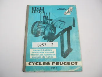 Peugeot 101 102 Mofa 50 ccm Motor Werkstatthandbuch Manuel d atelier 1970