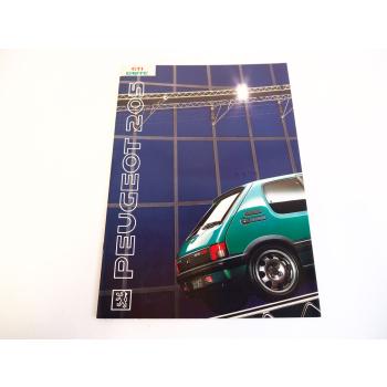 Peugeot 205 Sondermodell GTI Griffe Prospekt Technische Daten Ausstattung 1990er