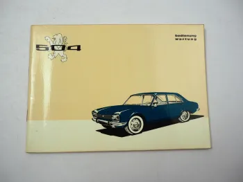 Peugeot 504 Typ A12 Limousine Betriebsanleitung Bedienung 1972