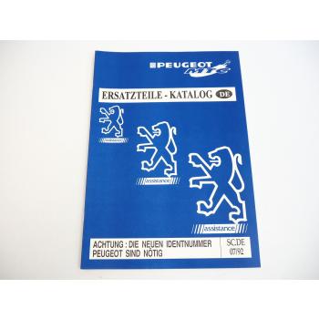 Peugeot SC Motorroller Ersatzteilliste Ersatzteilkatalog 1992