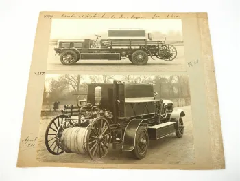 Photo MERRYWEATHER London water cart and fire engine Chios 1921 Feuerwehrauto