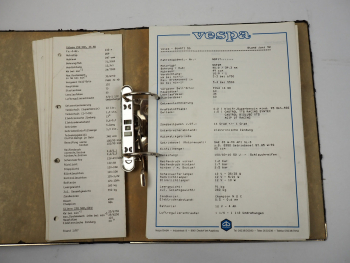 Piaggio Vespa Schaltpläne Technische Inforrmationen 1990er Jahre