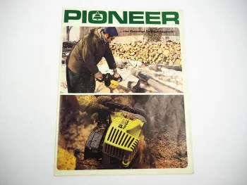 Pioneer P12 bis P61 Motorsägen Kettensägen Prospekt 1970/80er Jahre