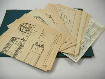 Pläne Blätter Die Modelleisenbahn ca. 60 Stück 1960er Jahre Züge Signale Anlagen