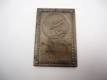 Plakette Schwimmfest Lampertheim 1924 Lagenstaffel 1. Preis