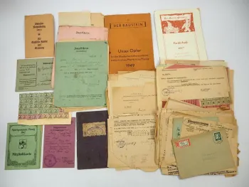 Planig Bad Kreuznach Posten Rechnungen Belege Ausweise etc 1930er bis 50er Jahre