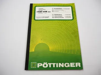 Pöttinger CAT 270 plus PTM 338 Mäher Betriebsanleitung Ersatzteilliste