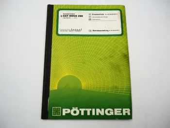 Pöttinger CAT Nova 290 PSM 358 Scheibenmäher Betriebsanleitung Ersatzteilliste